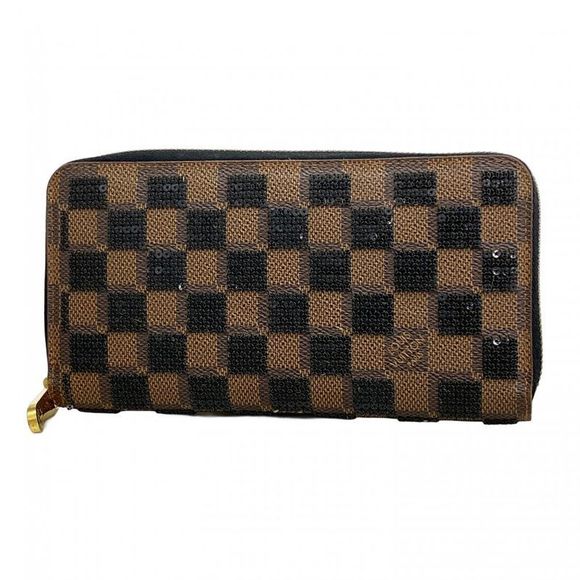 Louis Vuitton Long Wallet Damier Payette Zippy Wallet N63713 Noir Black Ladies - Picture 1 of 10